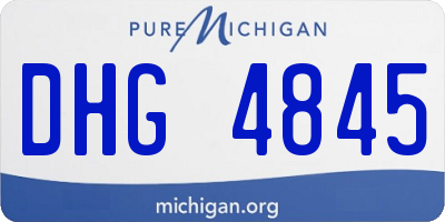 MI license plate DHG4845