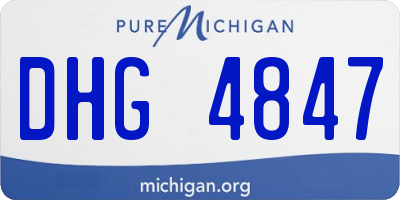 MI license plate DHG4847