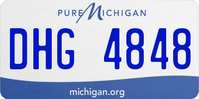 MI license plate DHG4848