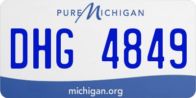 MI license plate DHG4849