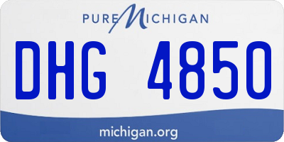 MI license plate DHG4850