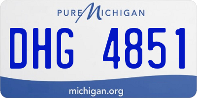 MI license plate DHG4851
