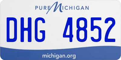 MI license plate DHG4852
