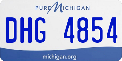 MI license plate DHG4854