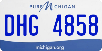 MI license plate DHG4858