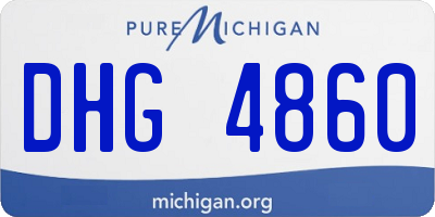 MI license plate DHG4860