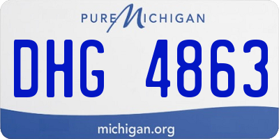 MI license plate DHG4863