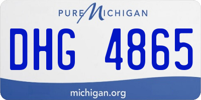 MI license plate DHG4865