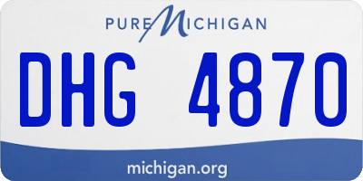 MI license plate DHG4870