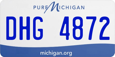 MI license plate DHG4872