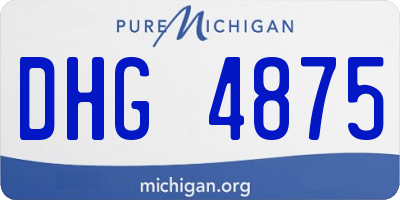 MI license plate DHG4875