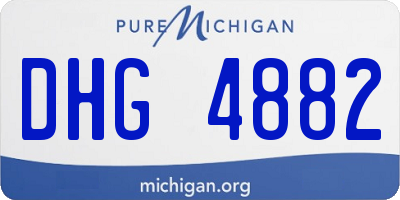 MI license plate DHG4882