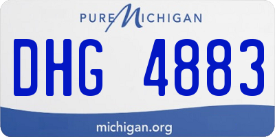 MI license plate DHG4883
