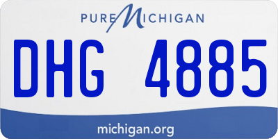 MI license plate DHG4885