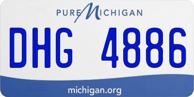 MI license plate DHG4886