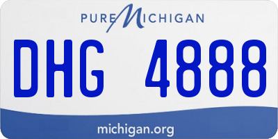 MI license plate DHG4888