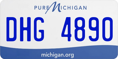 MI license plate DHG4890