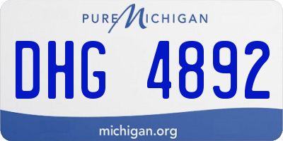 MI license plate DHG4892