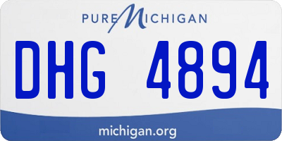 MI license plate DHG4894