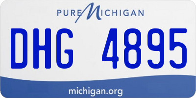 MI license plate DHG4895