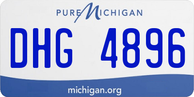 MI license plate DHG4896