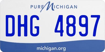 MI license plate DHG4897