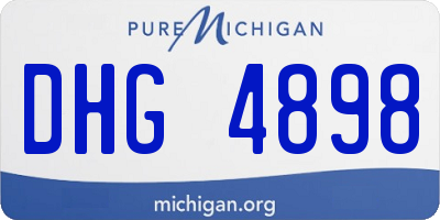 MI license plate DHG4898