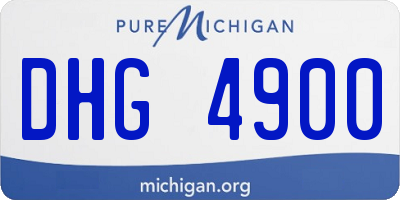 MI license plate DHG4900