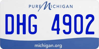 MI license plate DHG4902