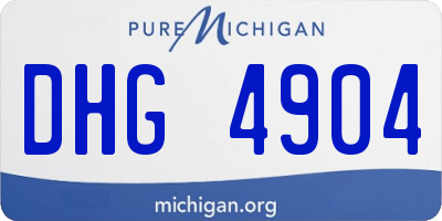 MI license plate DHG4904