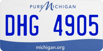 MI license plate DHG4905