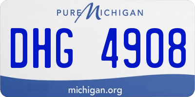 MI license plate DHG4908