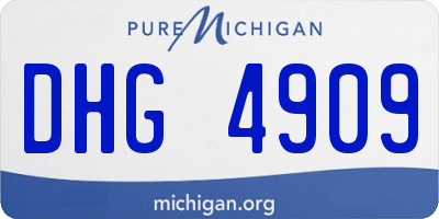MI license plate DHG4909