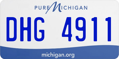 MI license plate DHG4911