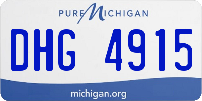 MI license plate DHG4915