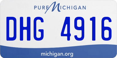 MI license plate DHG4916