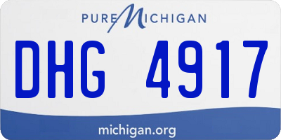 MI license plate DHG4917