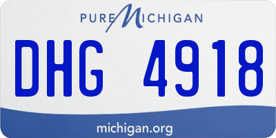 MI license plate DHG4918