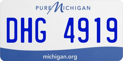 MI license plate DHG4919