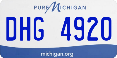 MI license plate DHG4920