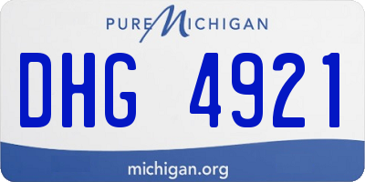 MI license plate DHG4921