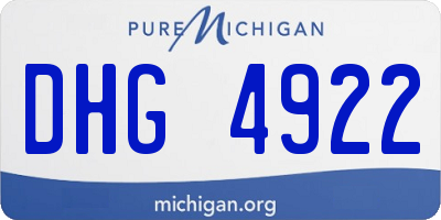 MI license plate DHG4922