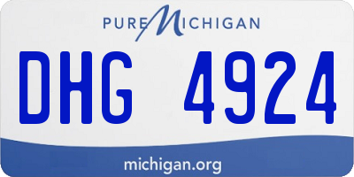 MI license plate DHG4924