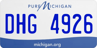 MI license plate DHG4926