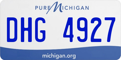 MI license plate DHG4927