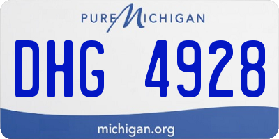 MI license plate DHG4928