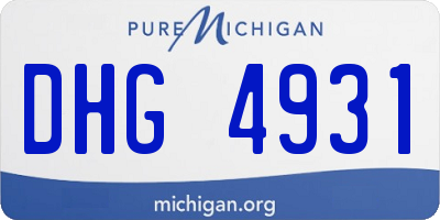 MI license plate DHG4931
