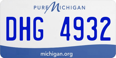 MI license plate DHG4932