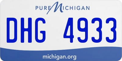 MI license plate DHG4933