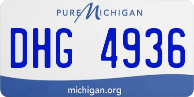 MI license plate DHG4936